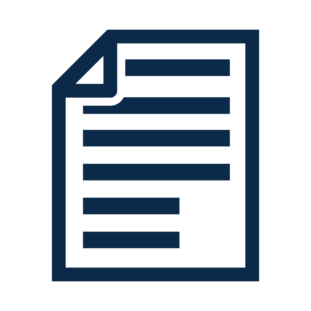 A document icon in blue and white