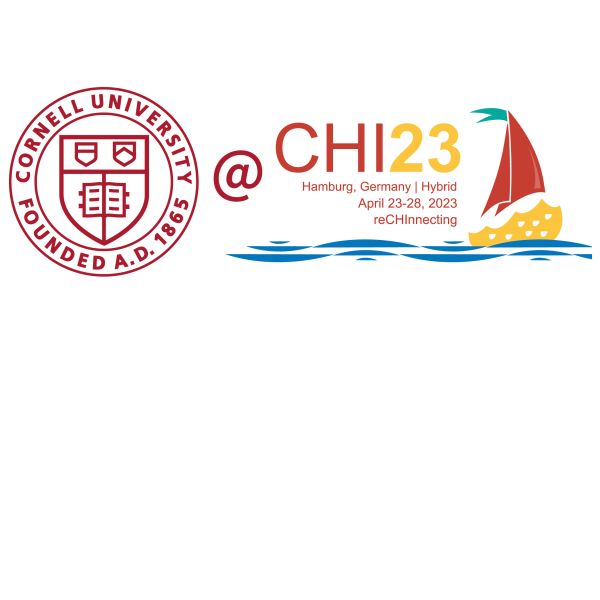 Cornell seal with the CHI 2023 logo