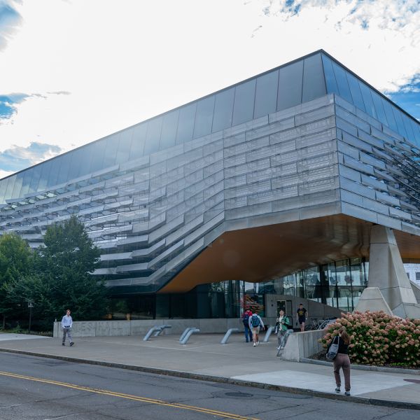 A color photo of Gates Hall on Cornell University's Ithaca campus