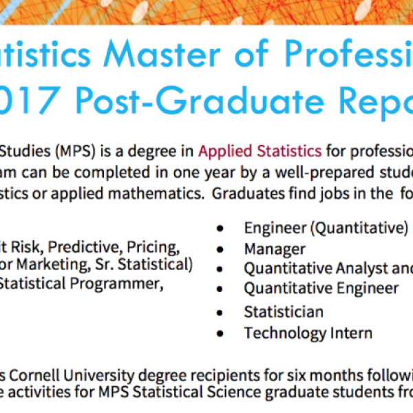 2017 post-graduate report for MPS Statistics grads