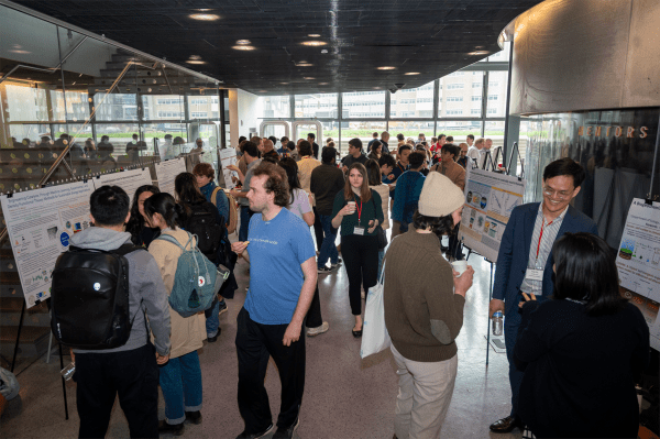 A color photo showing the AI for Science poster session