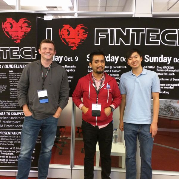 photo of three people at fintech