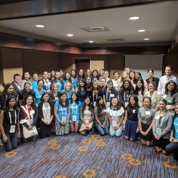 photo of attendees at alumni networking event at GHC