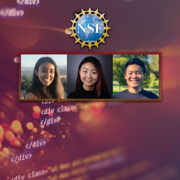A photo collage showing photos of 2 women and 1 man with the NSF logo above them