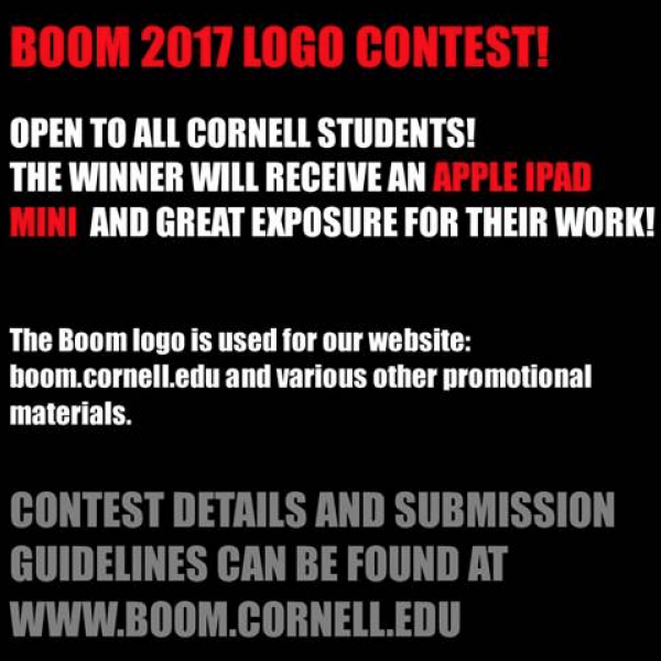 BOOM logo contest poster