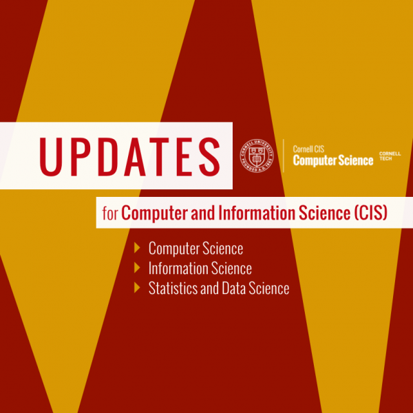 Updates: please click here for information updates and ongoing adjustments to the Spring 2020 semester for all Computing and Information Science departments.