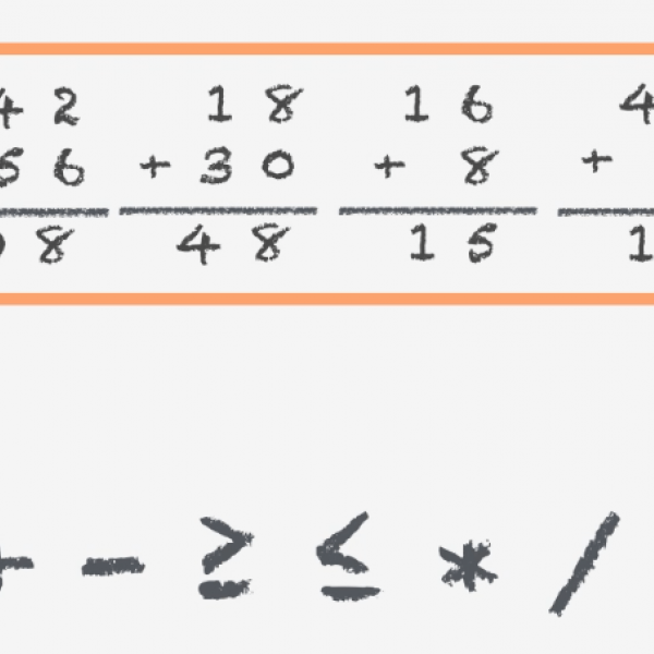 image of student math homework