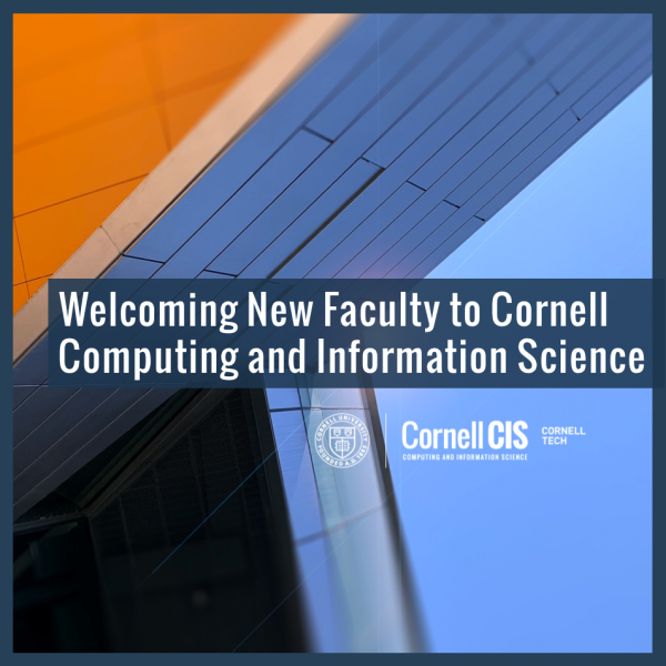 Welcoming New Faculty to Computing and Information Science